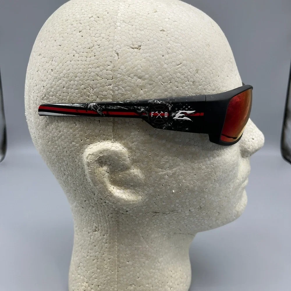 Edge Eyewear Legends LE‎ Sunglasses Black Frame Red Mirrored Lens FXO Edition